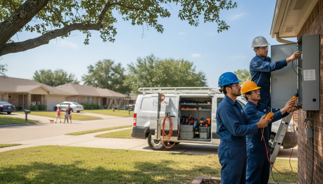 Certified electrician providing emergency electrical services in Jewett, TX